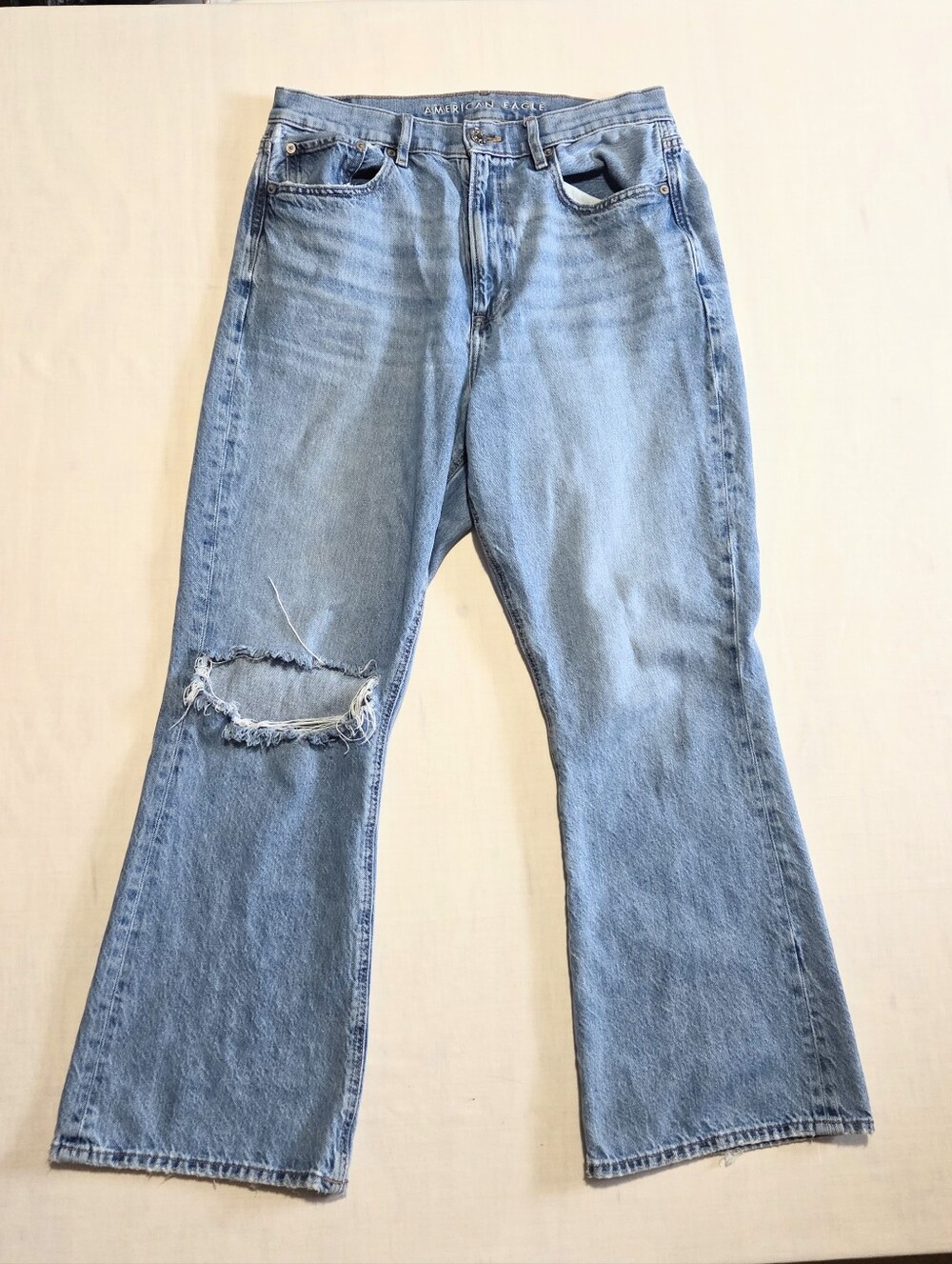 American Eagle Highest Rise 90s Flare Blue Jeans 12R